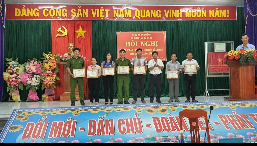 Hội nghị Sơ kết 02 năm thực hiện Đề án 06 của Chính phủ trên địa bàn xã Hòa Đồng